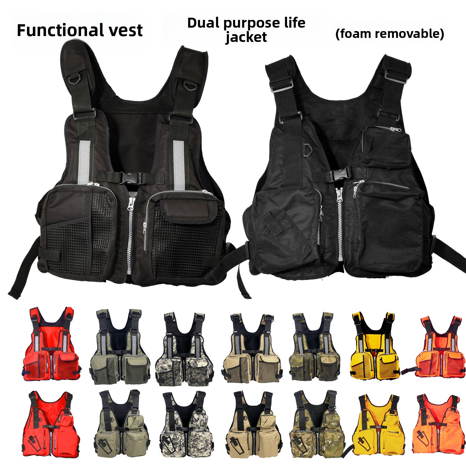 Life Jacket Buoyancy - Colete Salva-Vidas para Pesca com Isca